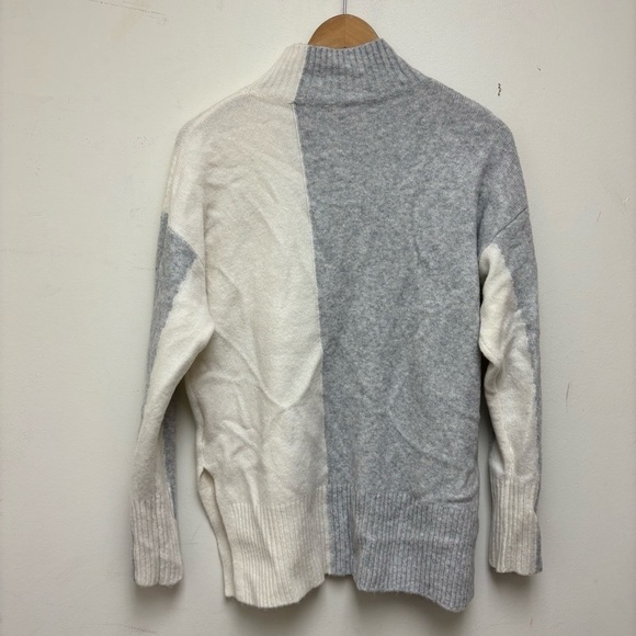 REISS Grey Gaia Color Block High Neck Wool Blend Sweater Jumper - Picture 13 of 13